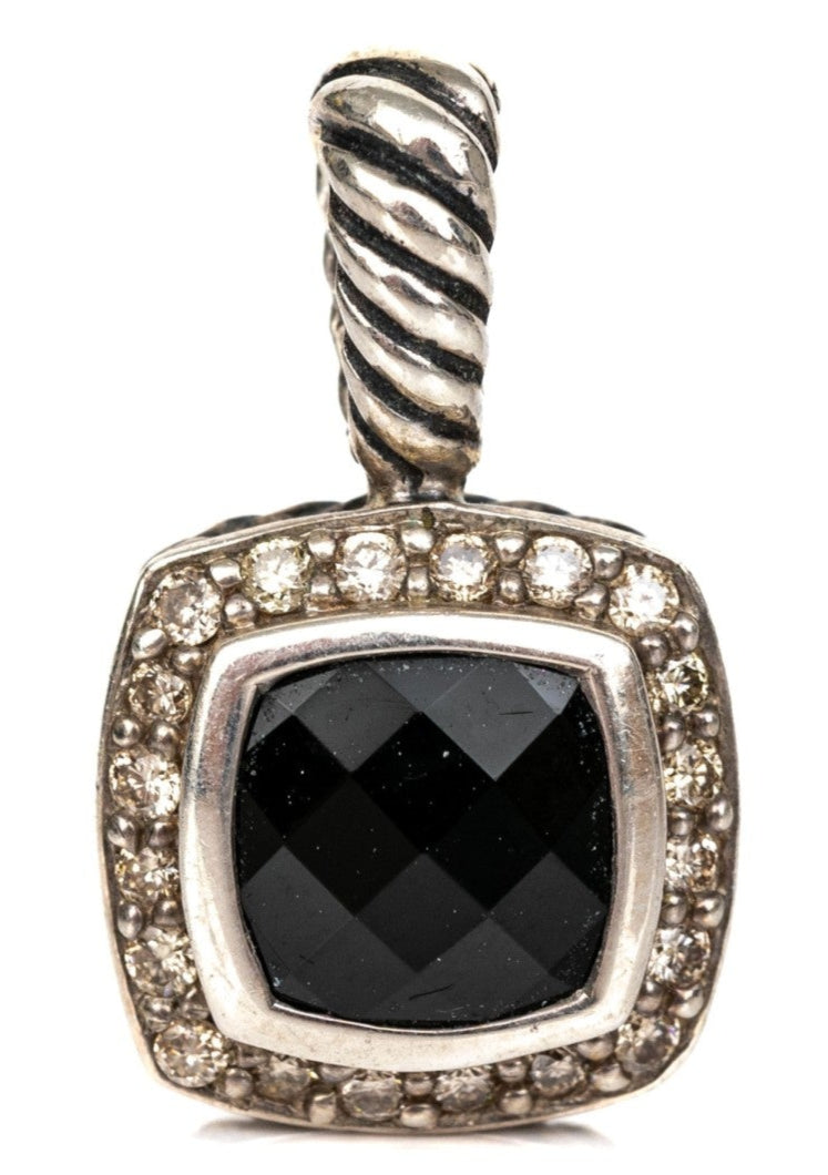 SM David Yurman 925 Onyx & Diamond Pendant