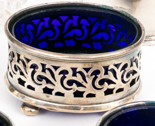 260525-2A Antique Sterling Cobalt Salt