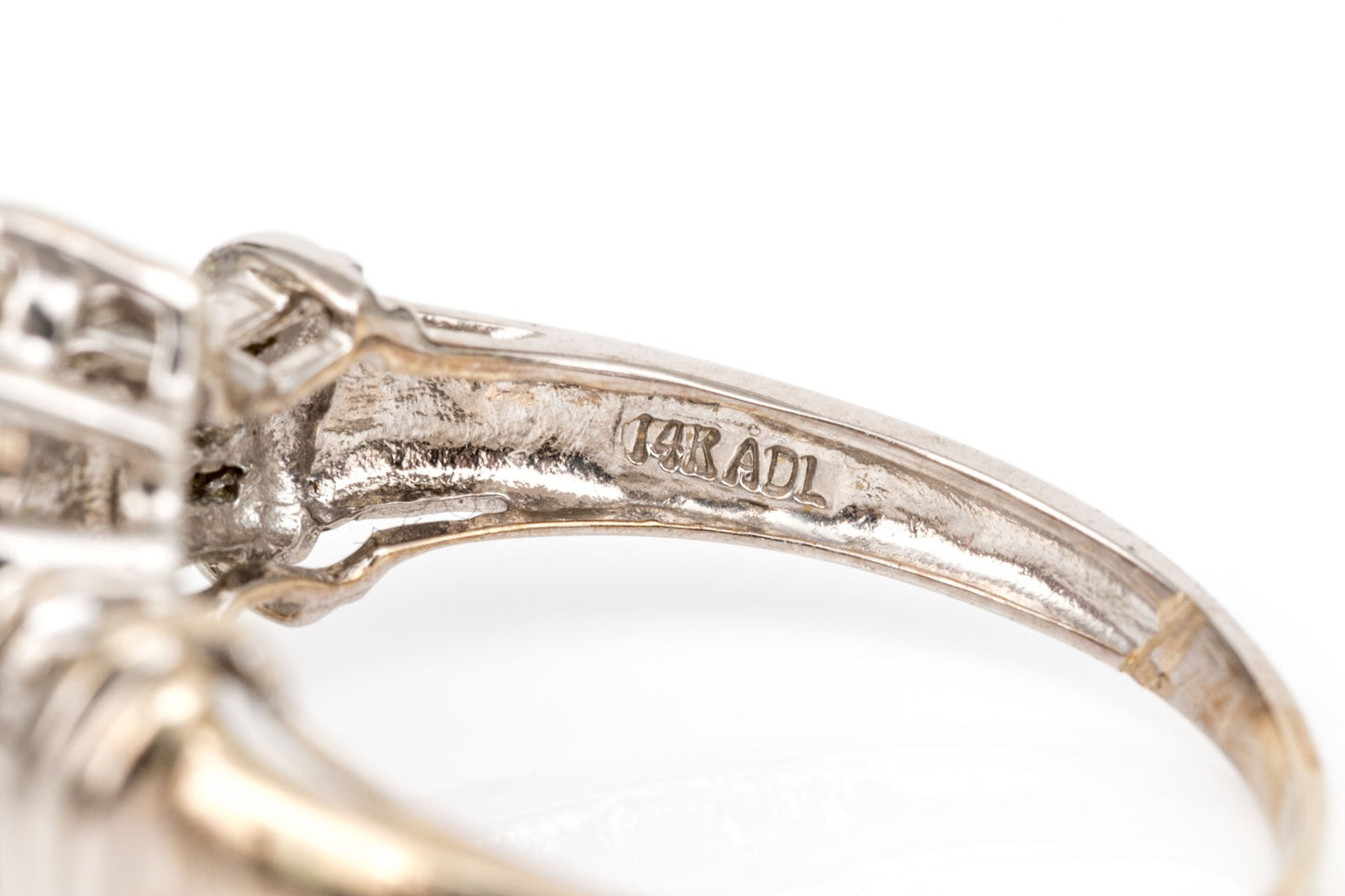 Size 5.5 14K Retro Synthetic Star Sapphire & Diamond