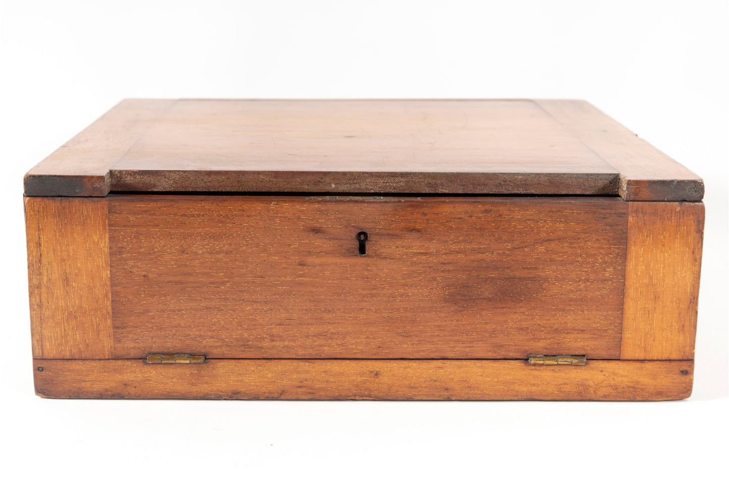 Antique Coin Box With Removable Trays, 12" x 10.5" x 4"H
