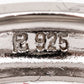 SZ 8 .925 Black Enameled Ring