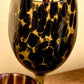 250203-1C Set of 4-Faux Tortoiseshell Stemmed Wine Glasses