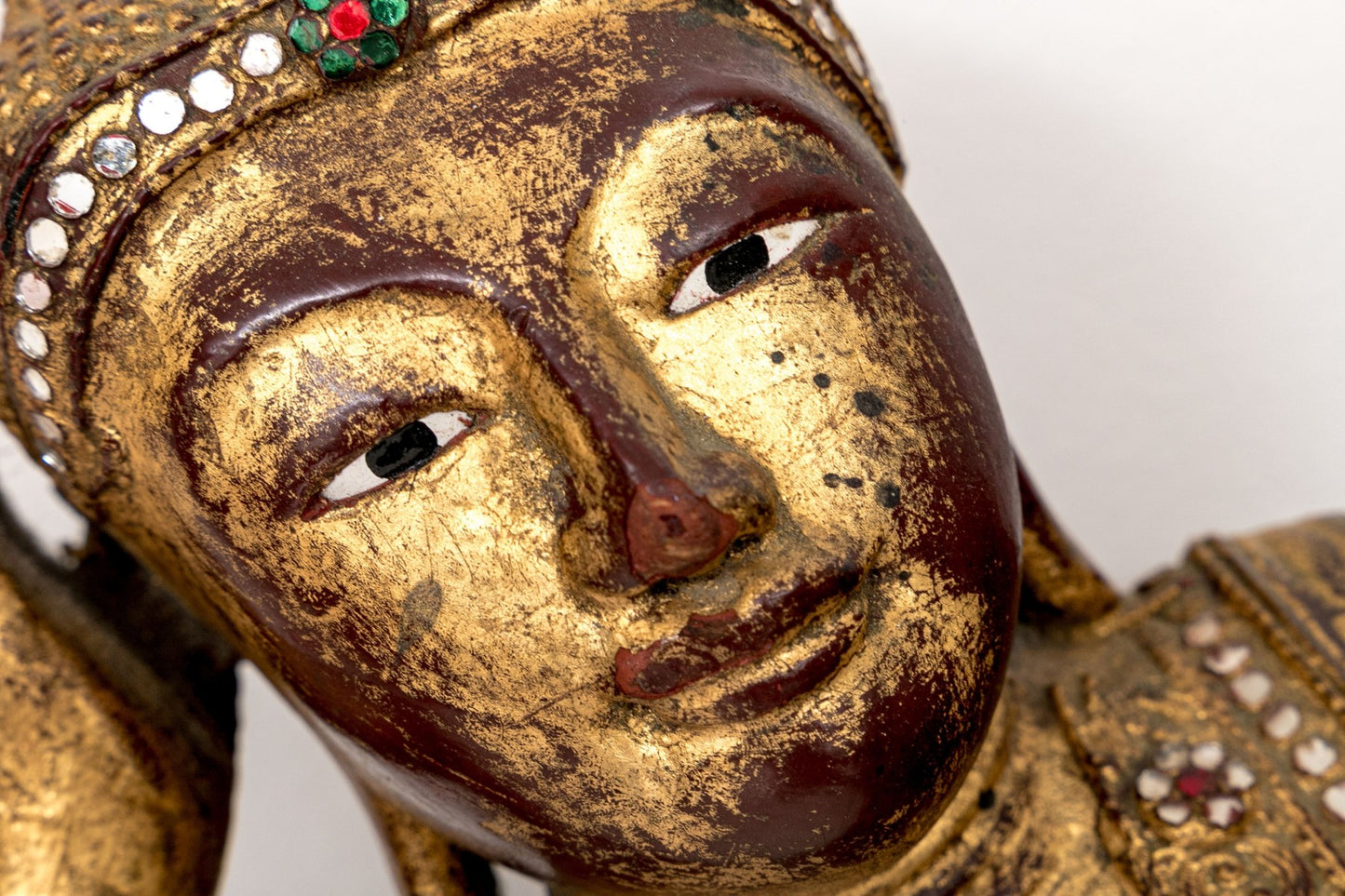 Gilt Wooden Reclining Buddha, Shwethalyaumg Paya