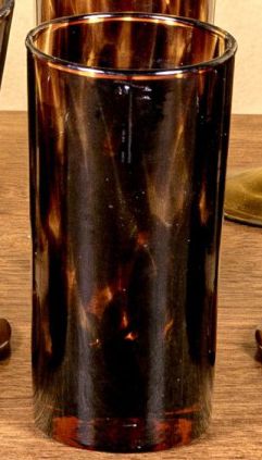 250203-1B Set of 4-Faux Tortoiseshell Hi-Ball Glasses