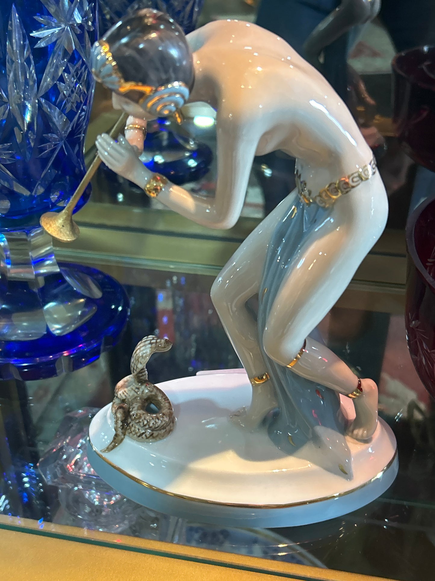 230419-16 Royal Dux Snake Charmer