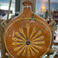 220220-1 Antique Redware Pilgrim Flask