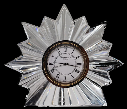 VIntage Waterford Starburst Desk Block, Seiko Analog Battery Operated
