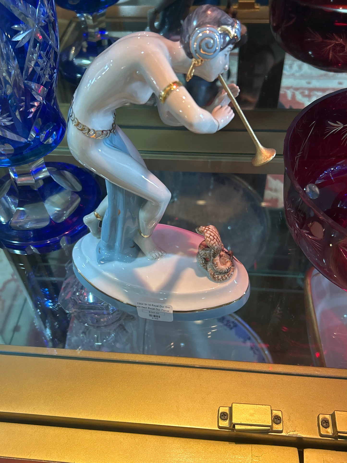 230419-16 Royal Dux Snake Charmer