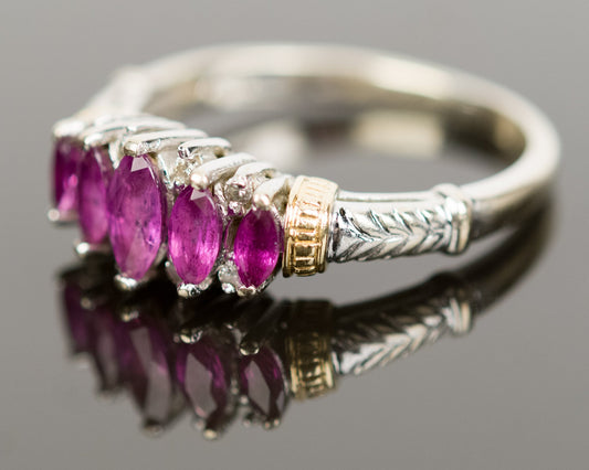 Size 8 14k Ruby & Diamond Ring