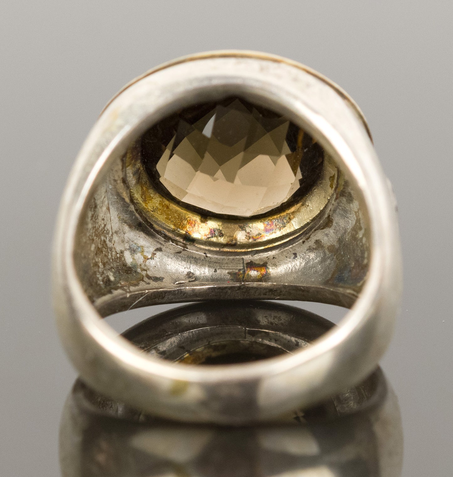 Size 6 David Yurman Smokey Quartz .925 18k & Diamond Ring