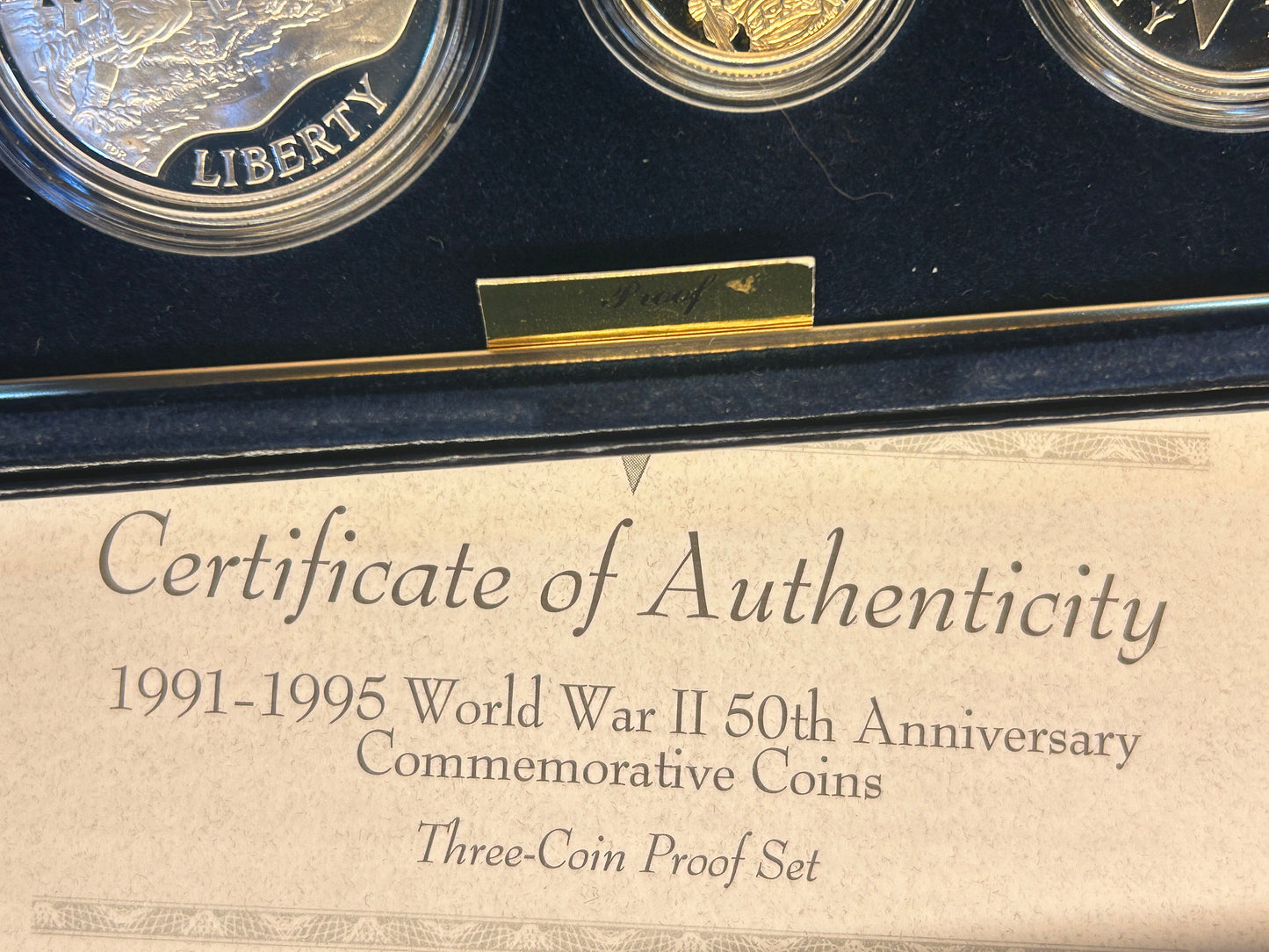 260506-1 50th Anniv 3-Coin Proof Set, Gold, Silver & Clad