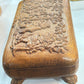 220224-1A Antique Carved Oak Covered Footed Box