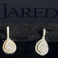 10K White Gold Pear Shaped Pare Diamond Earrings