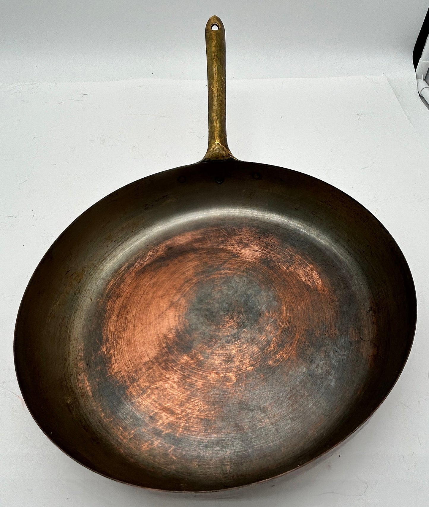 250716-9B Copper Skillet 10" Diam x 18"L