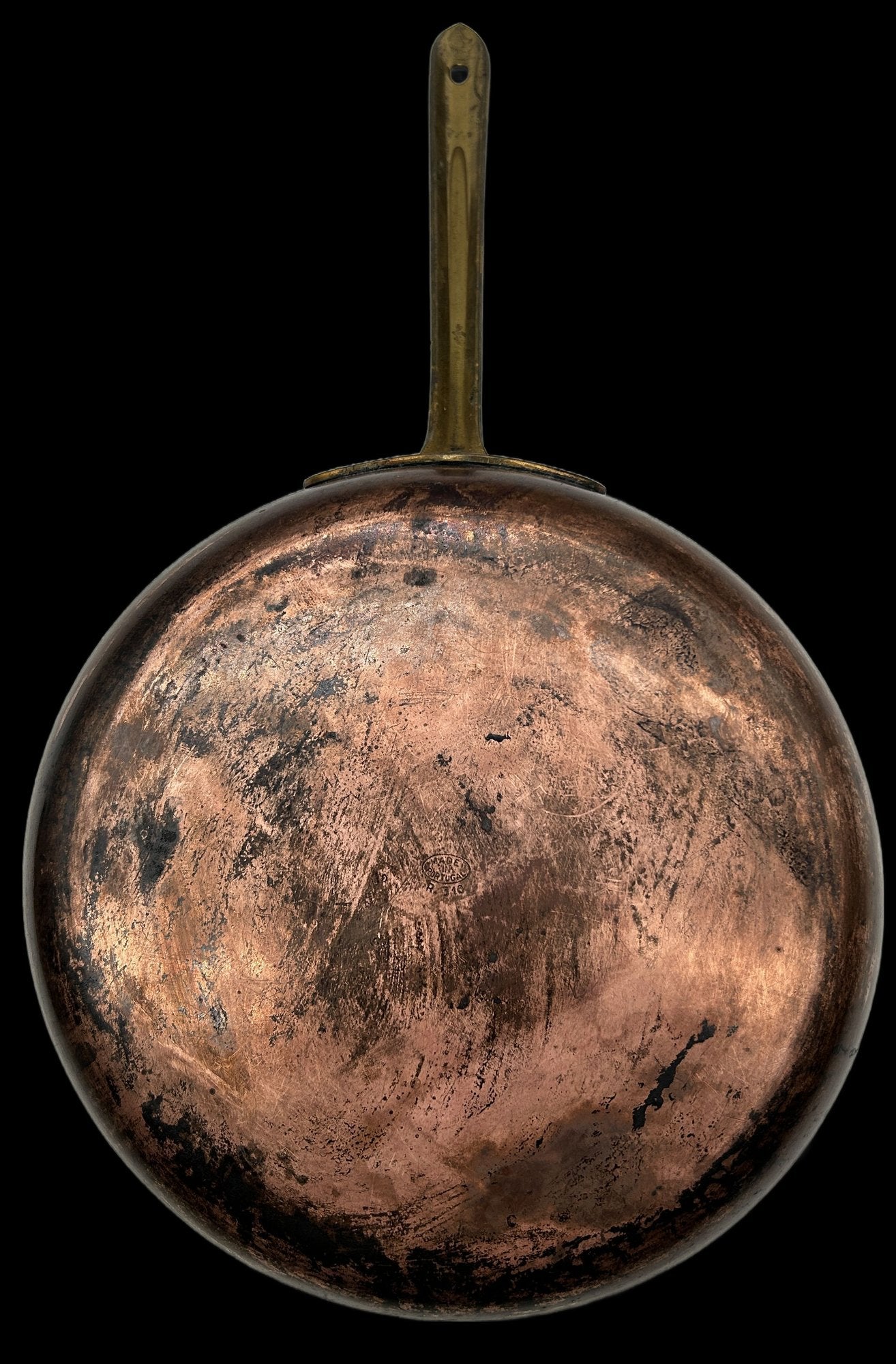 250716-9B Copper Skillet 10" Diam x 18"L