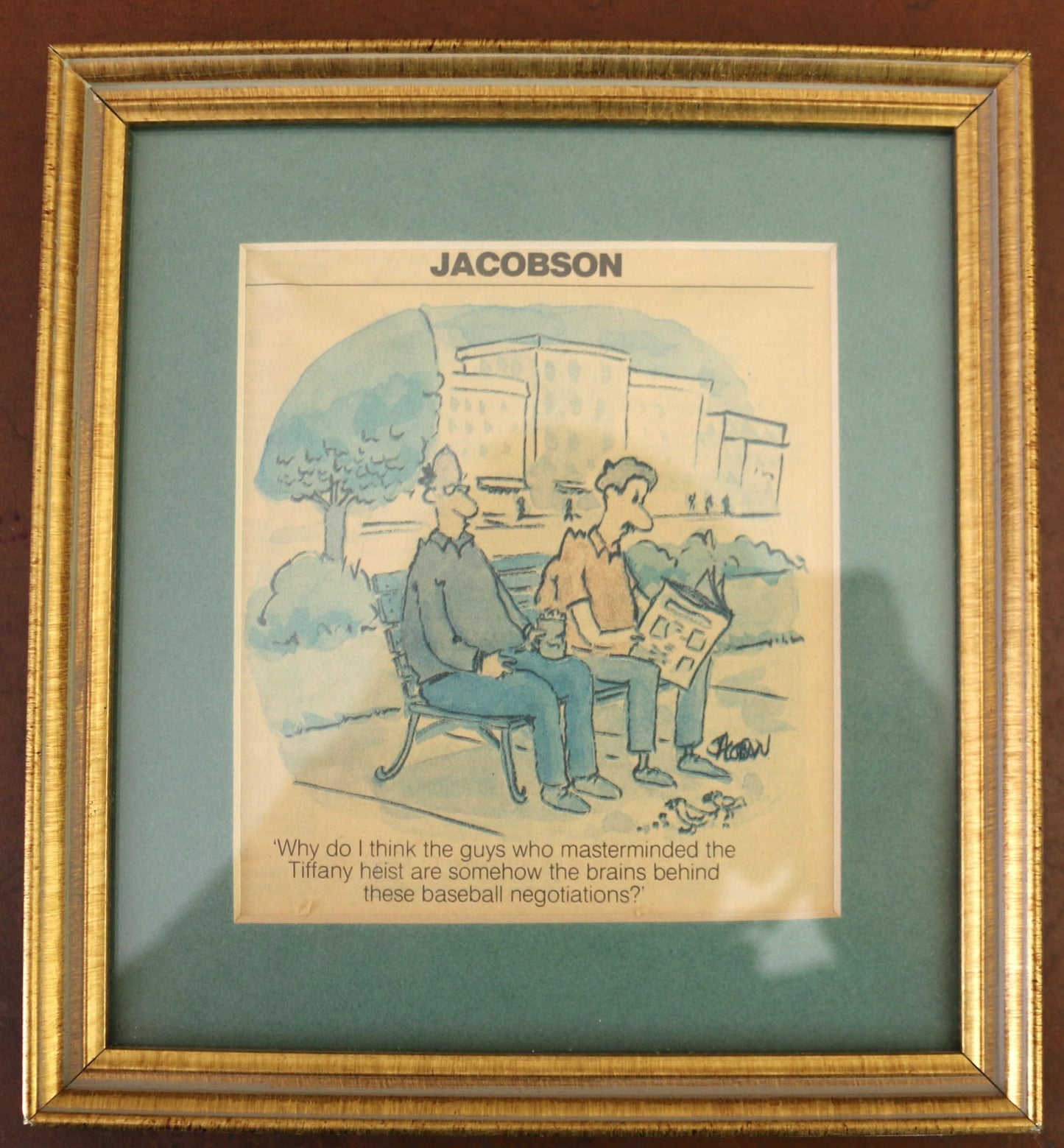 250710-1 Framed Tiffany Heist Cartoon