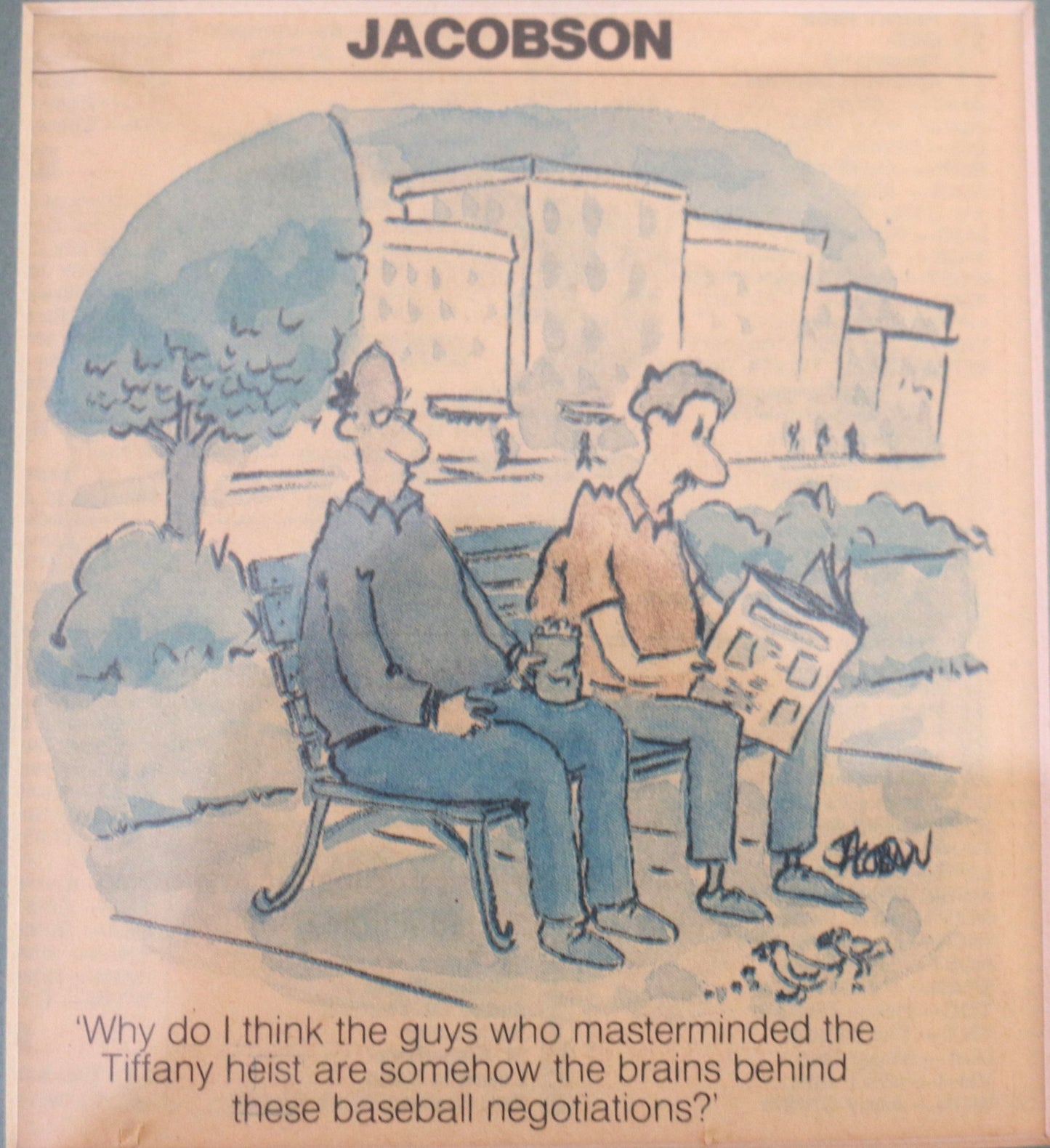250710-1 Framed Tiffany Heist Cartoon