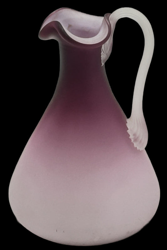 250514-6 Lavender Ombre Satin Glass Pitcher
