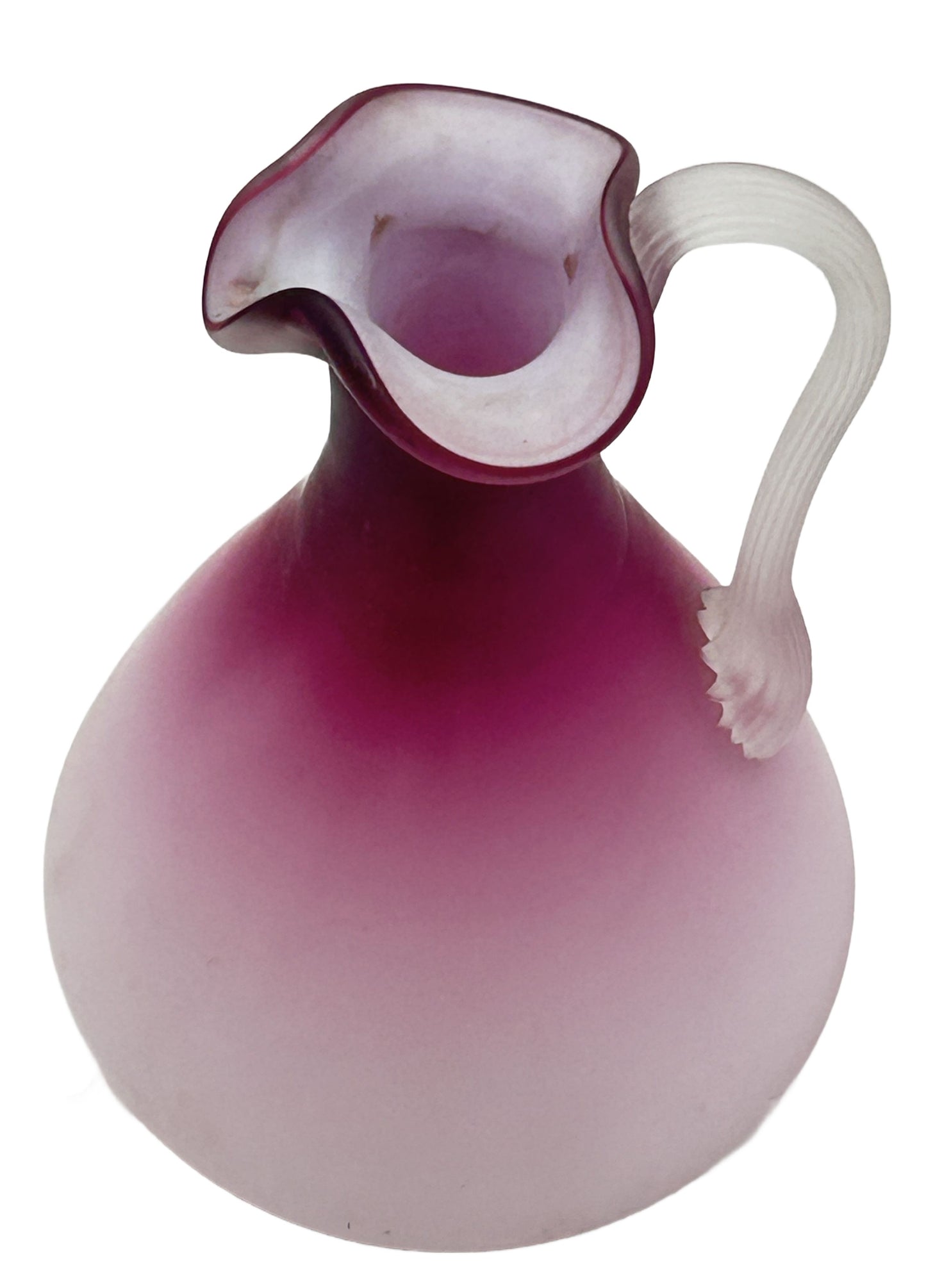 250514-6 Lavender Ombre Satin Glass Pitcher