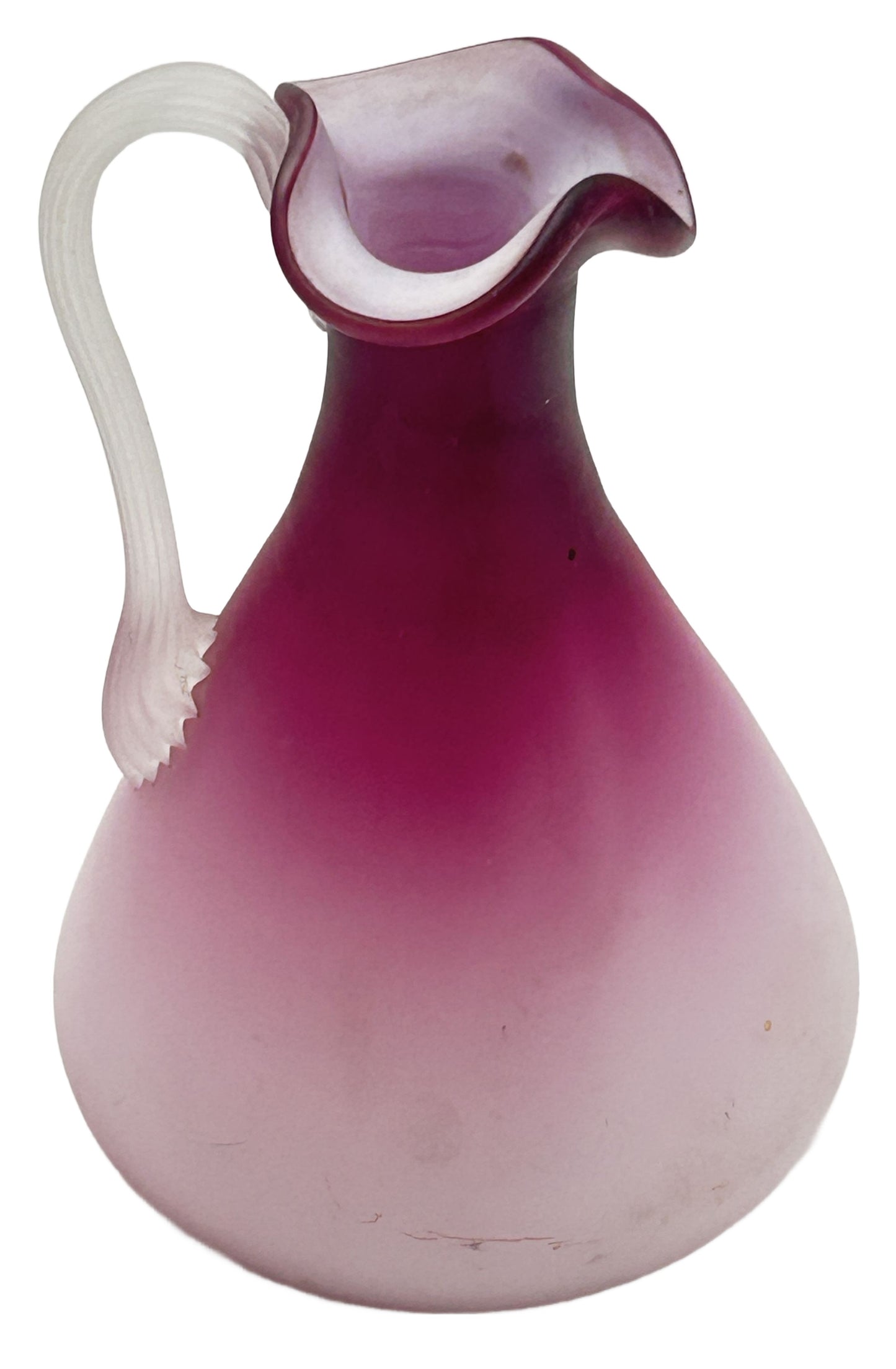 250514-6 Lavender Ombre Satin Glass Pitcher