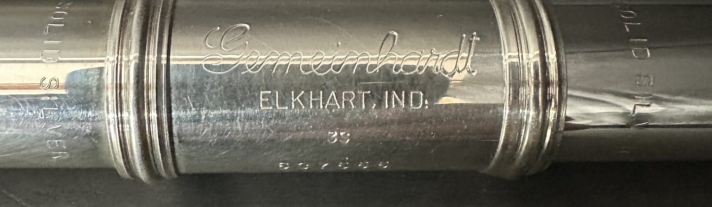 260211-3 Gemeinhardt 3S Solid Silver Flue With Case