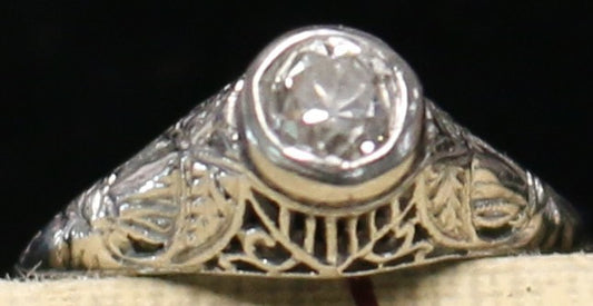 250611-11 Size 4 Bezel Mount Diamond Ring