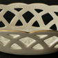 Lenox Ivory Reticulted Oval Basketweave Bowl With Gold Rim