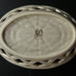 Lenox Ivory Reticulted Oval Basketweave Bowl With Gold Rim