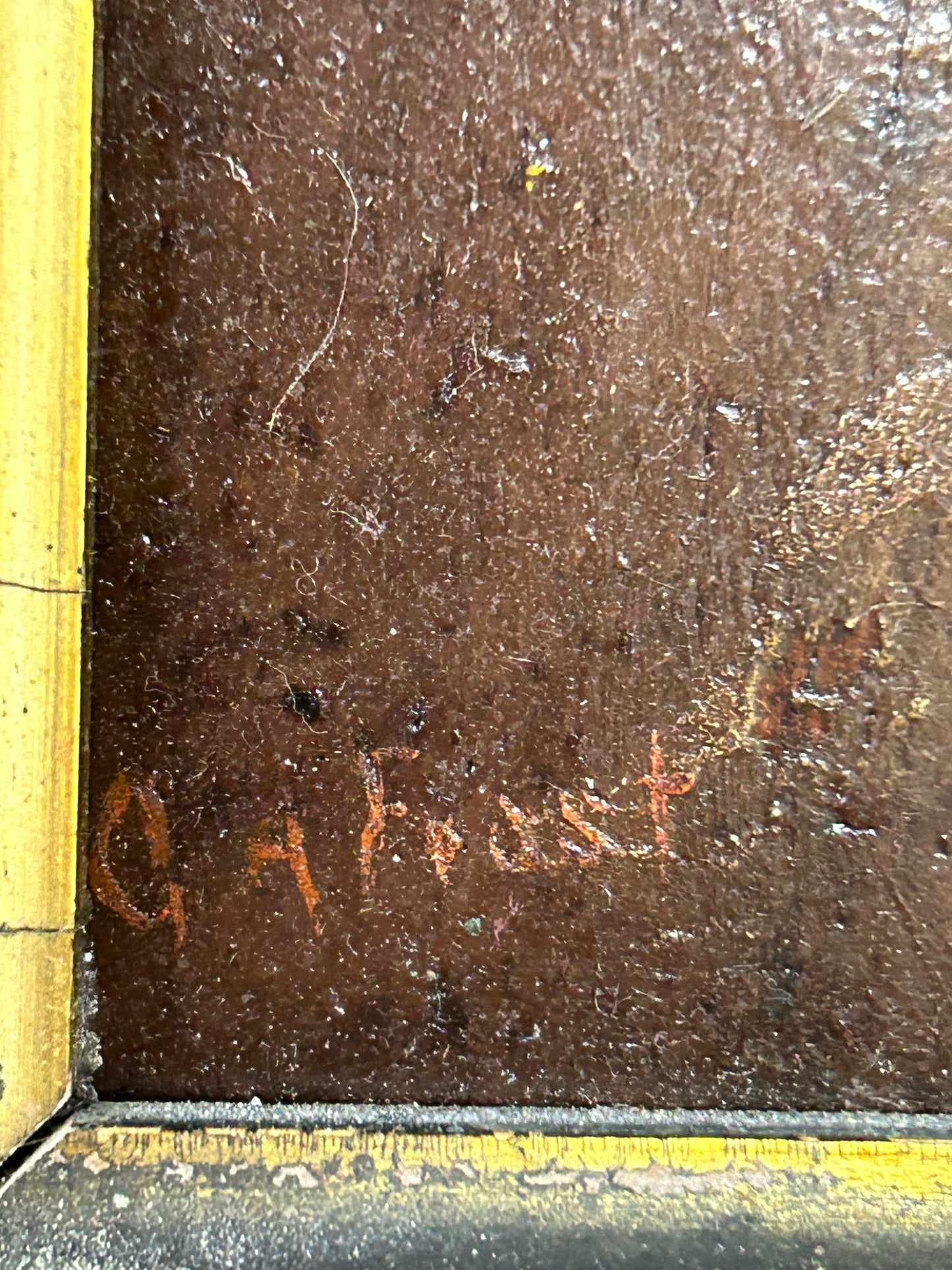 Portrait Of Bearded Man Signed G.A. Frost, Oil On Wood