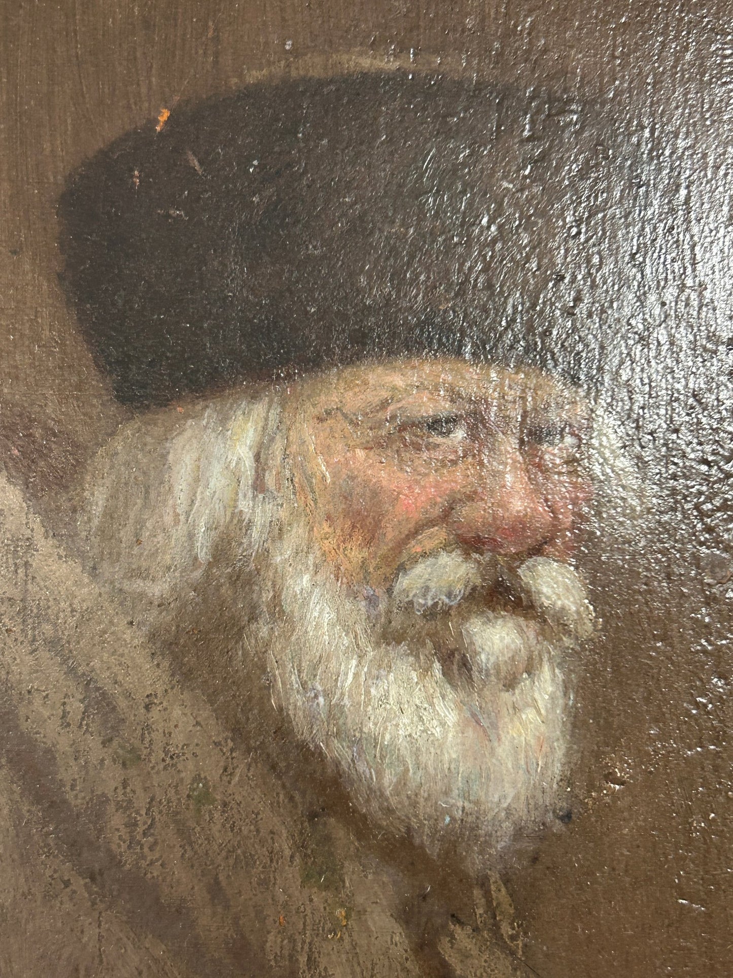 Portrait Of Bearded Man Signed G.A. Frost, Oil On Wood