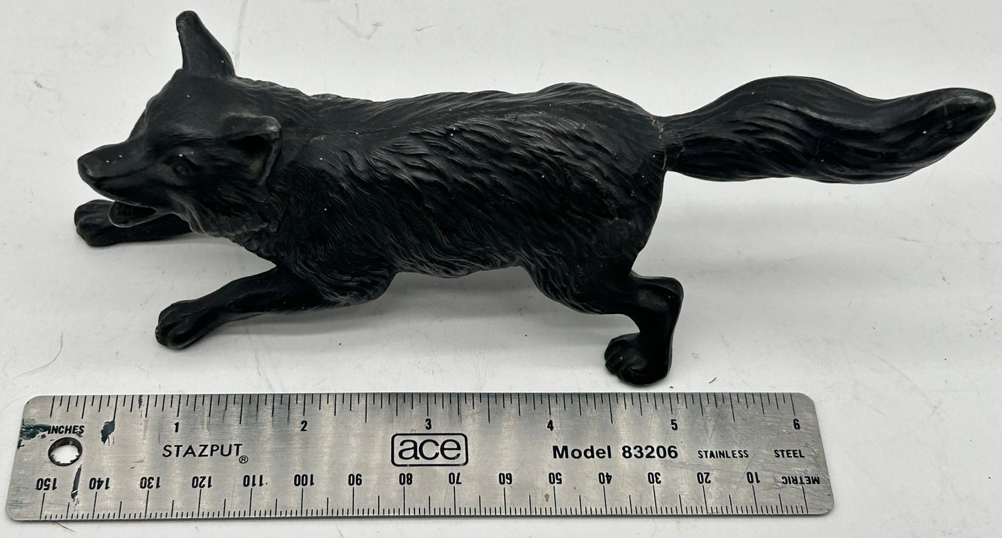 250716-18 Chinese Signed Cast Fox Figurine
