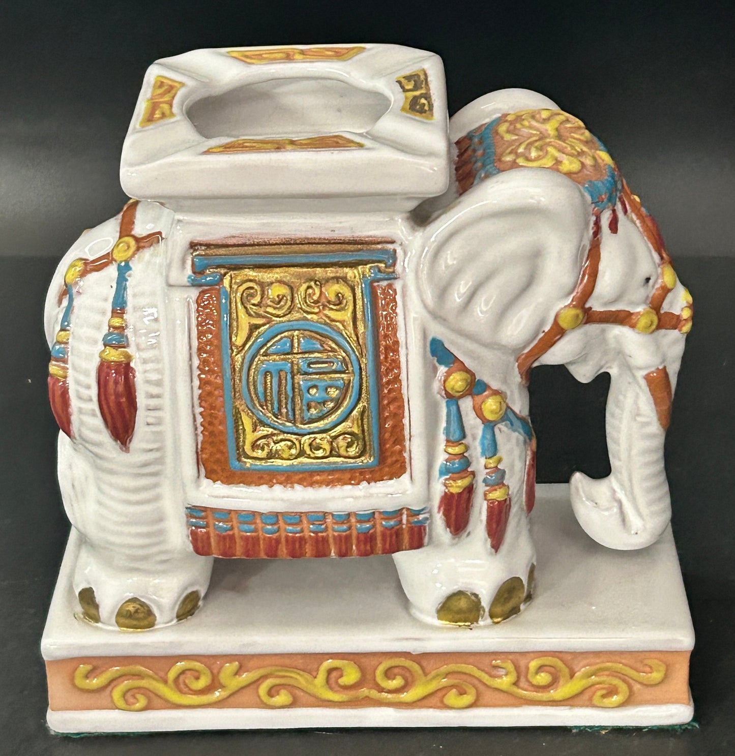 250716-19 Chinese Hollywood Regency Elephant Ashtray