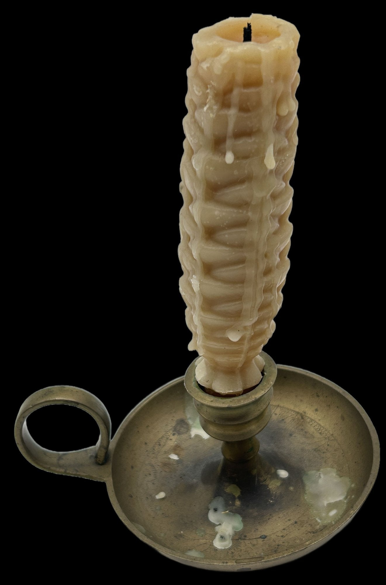 260520-8C Single Antique Chamber Candlestick