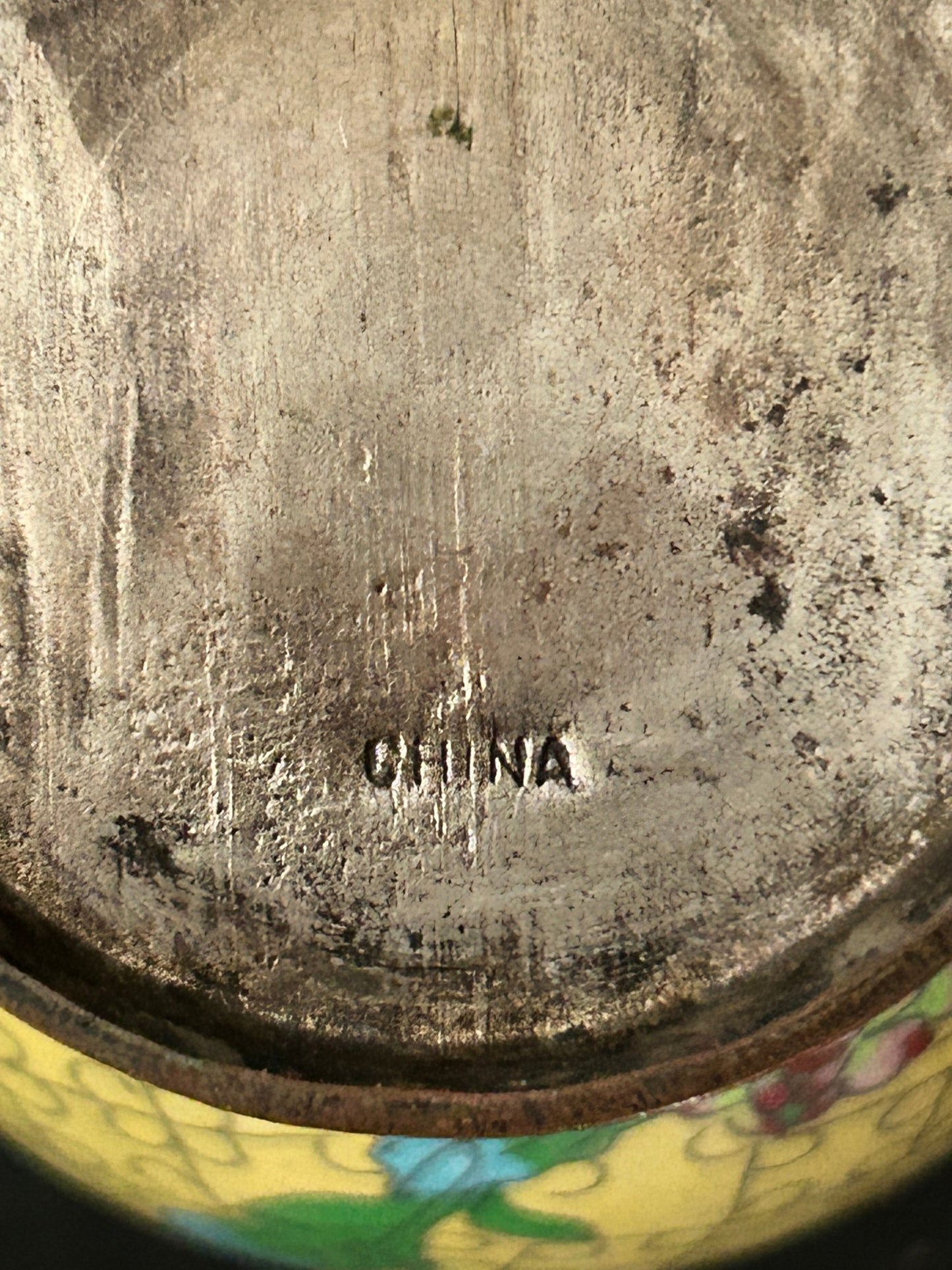 250716-22 Pair Yellow Cloisonne Ginger Jars