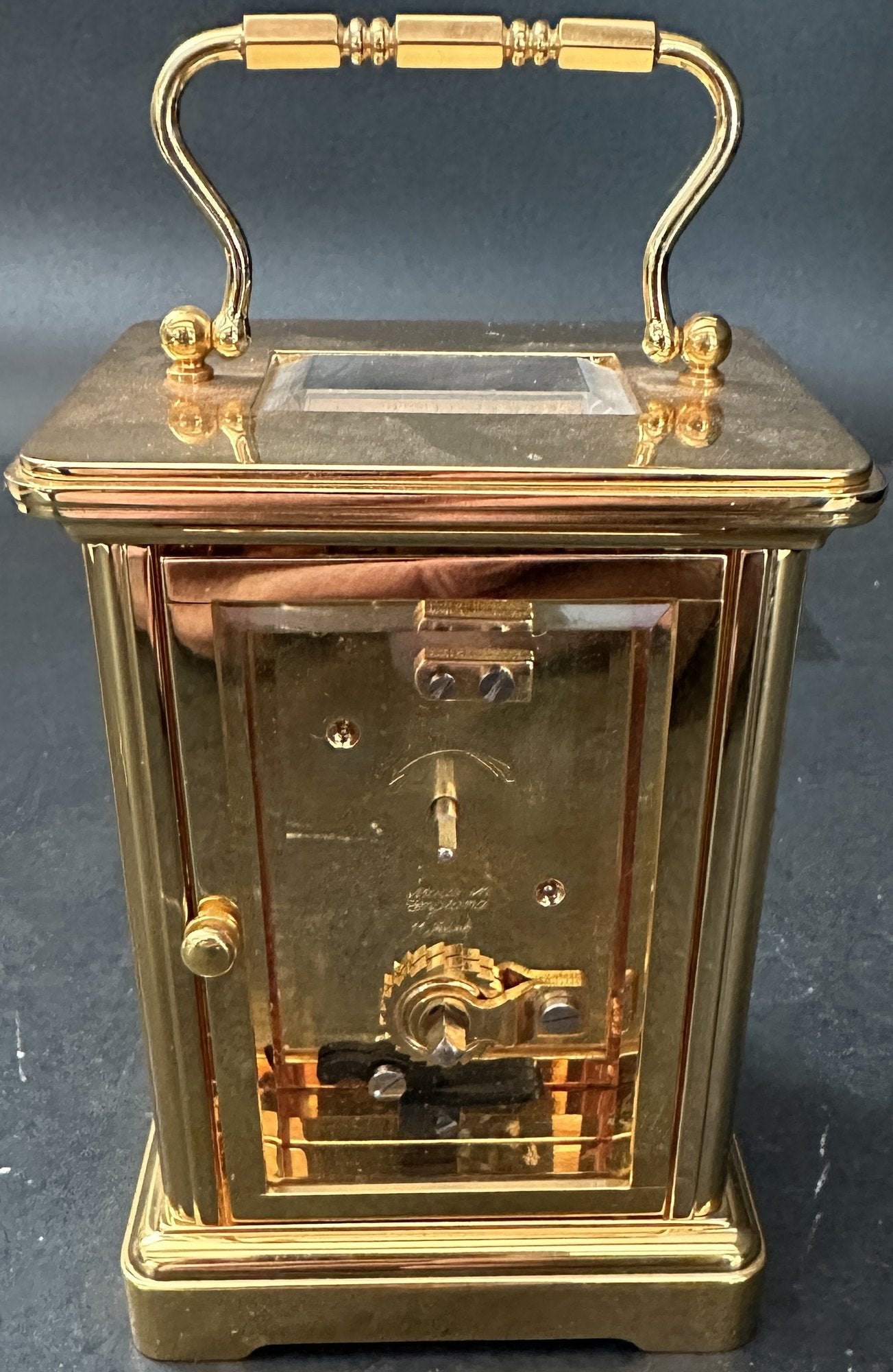 260211-7 Halcyon Days Enamel Carriage Clock With Key, Works