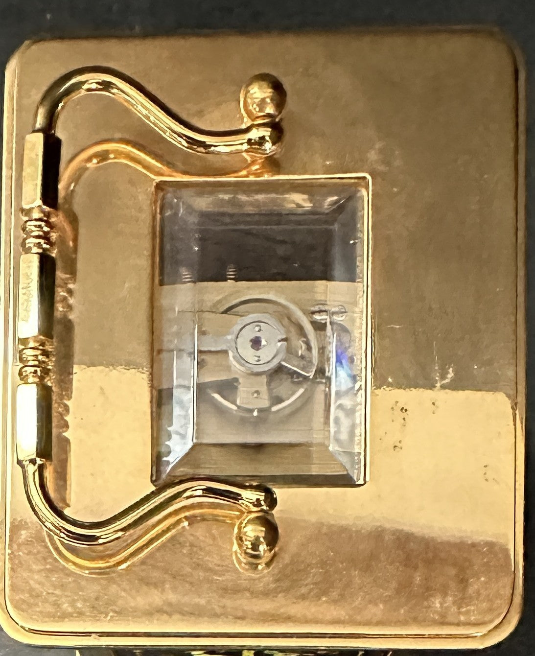 260211-7 Halcyon Days Enamel Carriage Clock With Key, Works