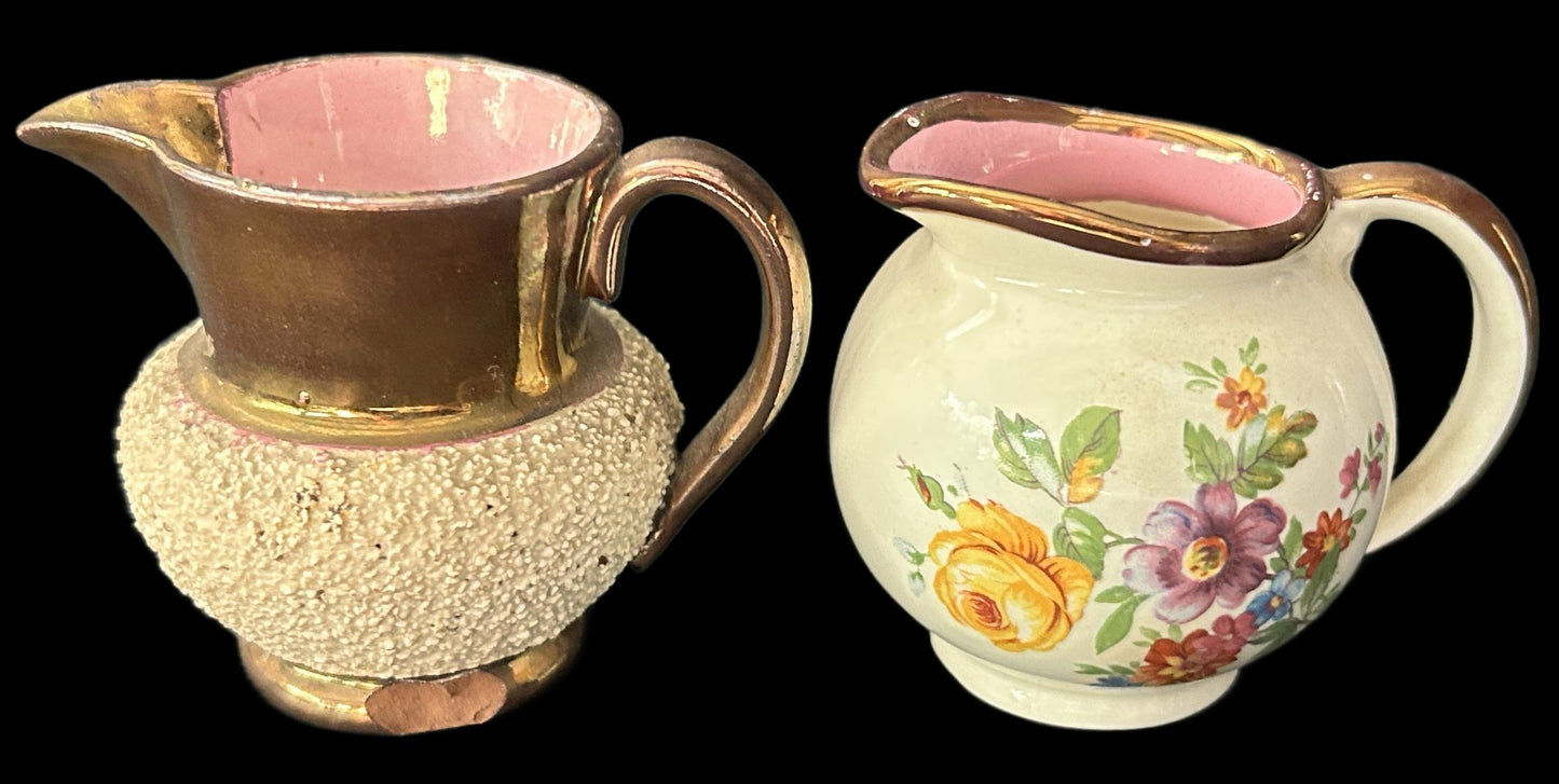 250716-28B Antique Copper& Pink Creamer