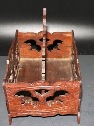 250625-3 Antique Carved Wooden Stereo Holder