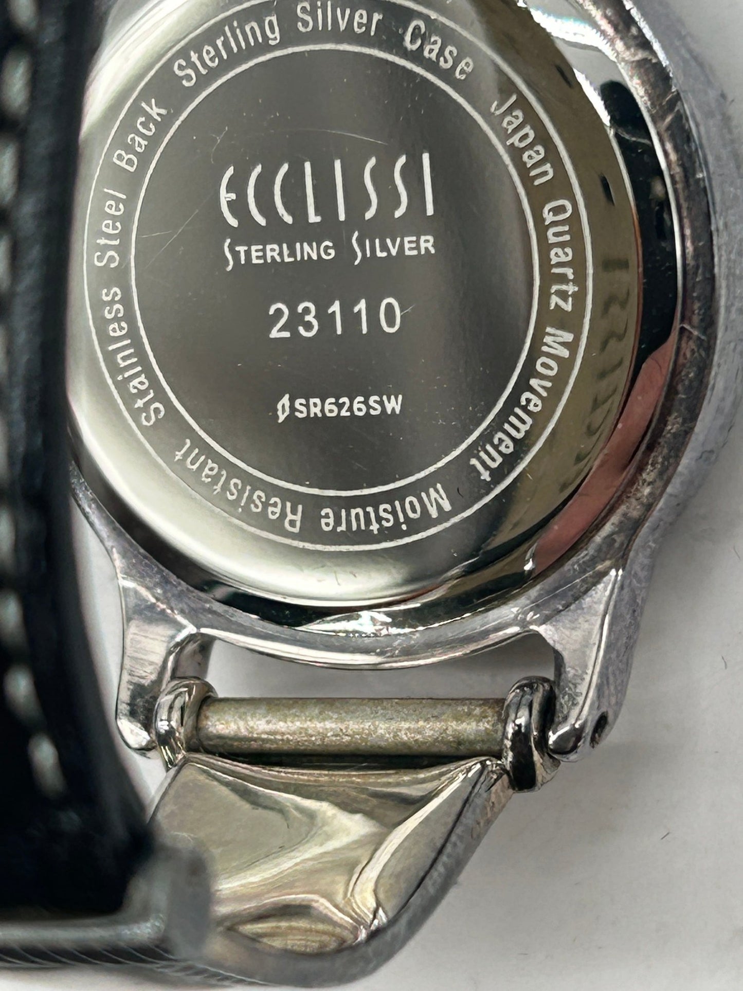 260408-39 Ecclissi Sterling Silver Ladies Wrist Watch In Original Box