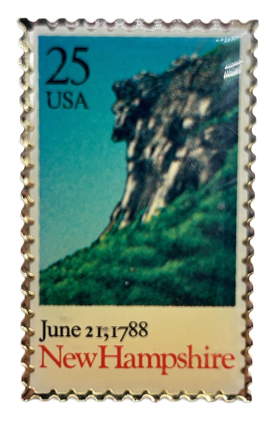 New Hampshire Old Man On The Mountain USPS Stamp Lapel Pin