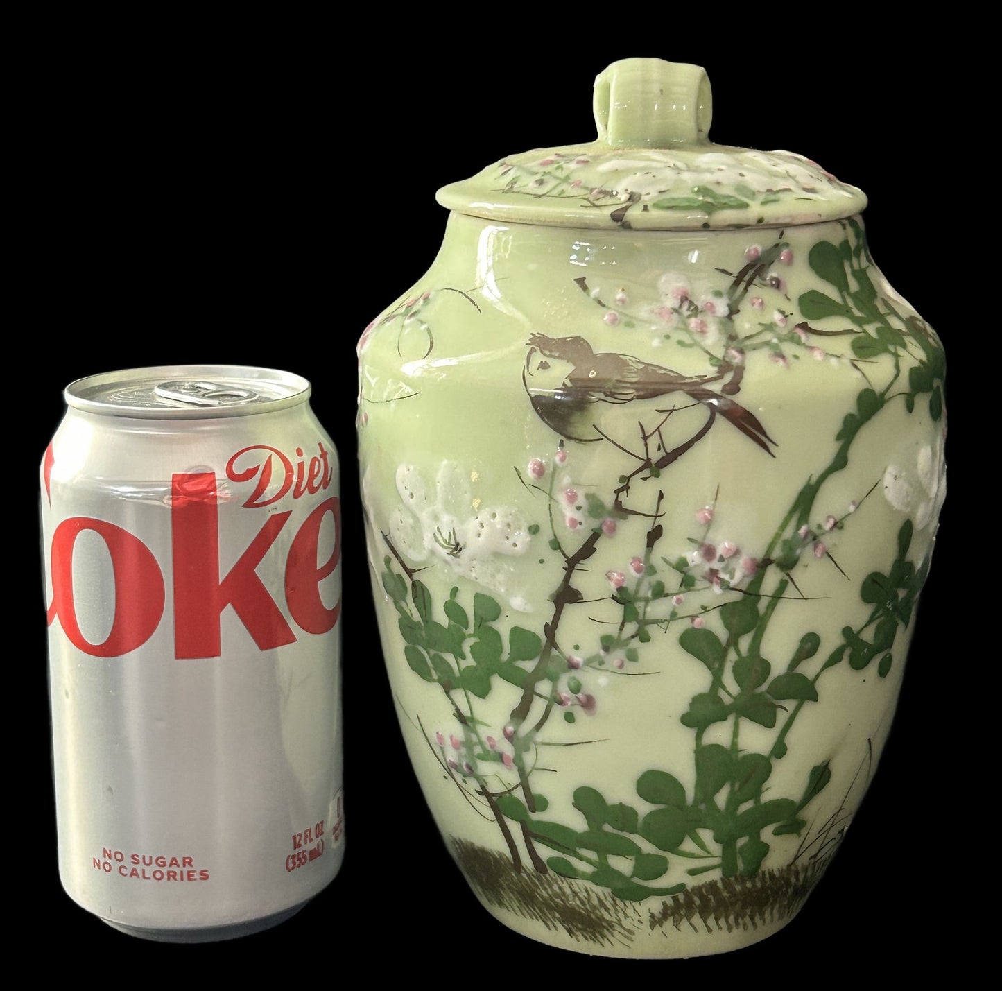 Antique Japanese Celadon Ginger Jar