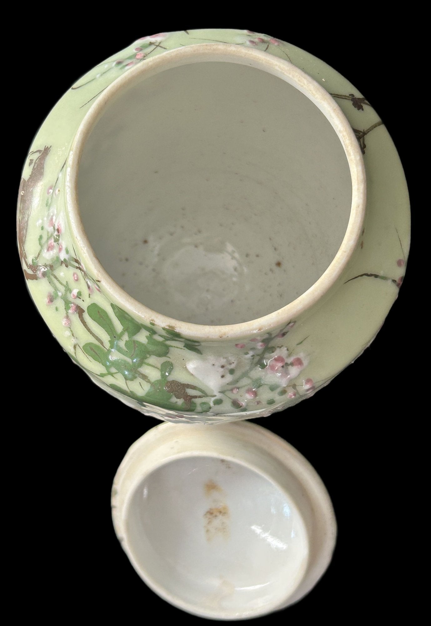 Antique Japanese Celadon Ginger Jar