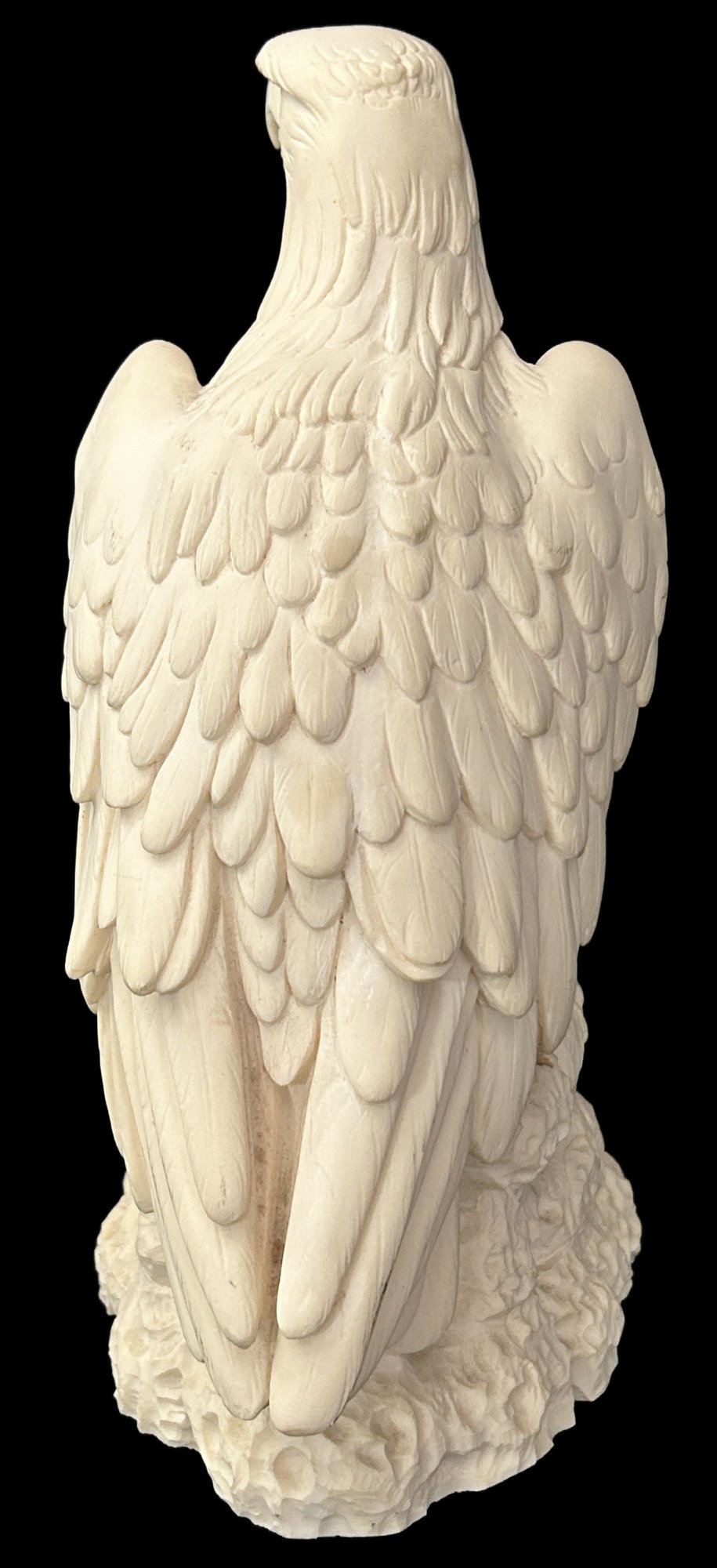 250806-3 Carved American Eagle, Glass Eyes, 9.5"H