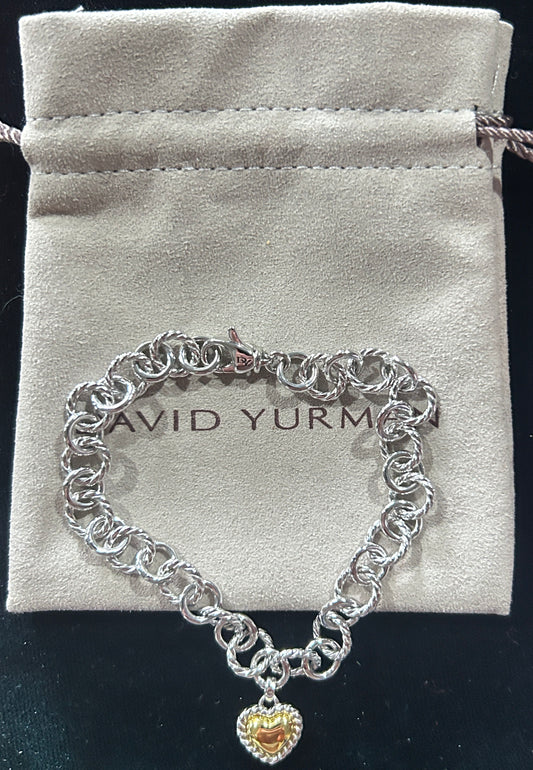 260410-1 David Yurman Sterling & 18k Link Bracelet