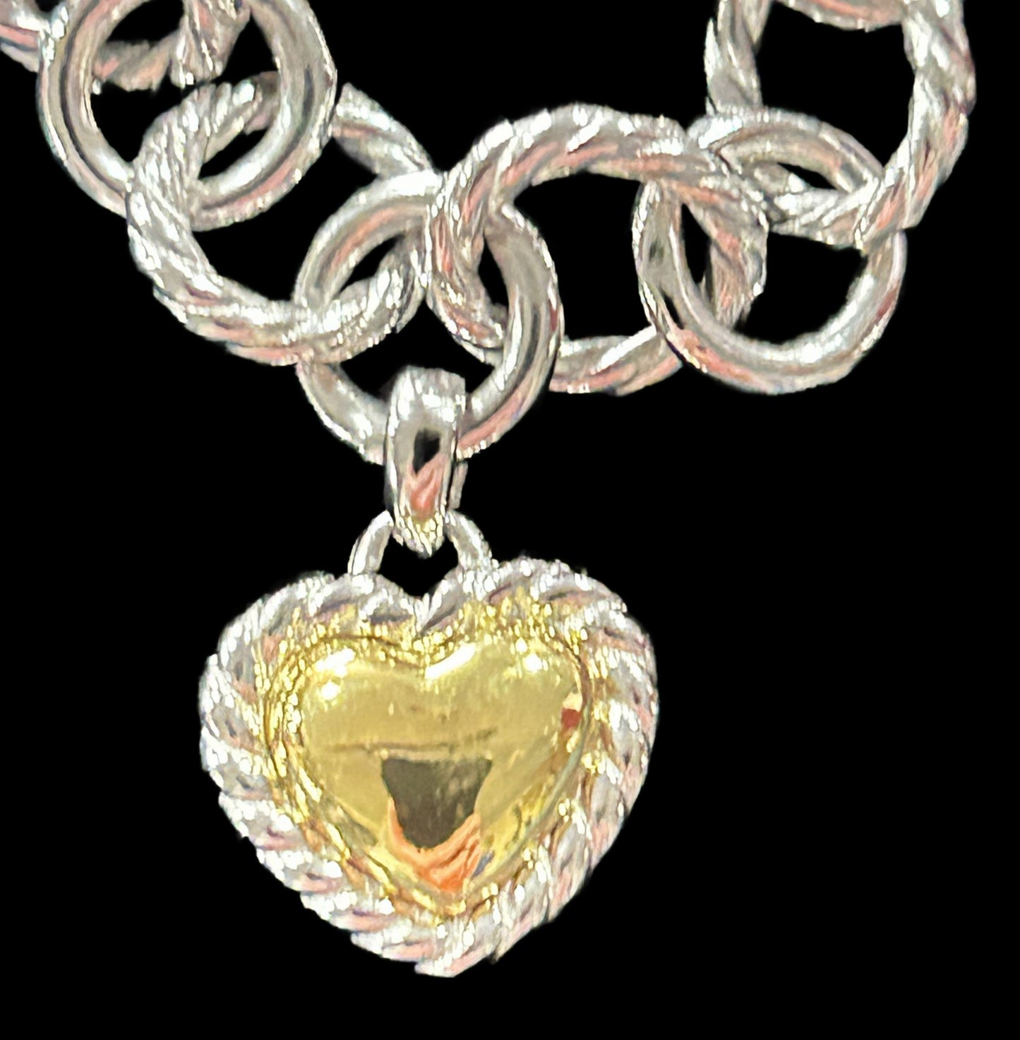 260410-1 David Yurman Sterling & 18k Link Bracelet