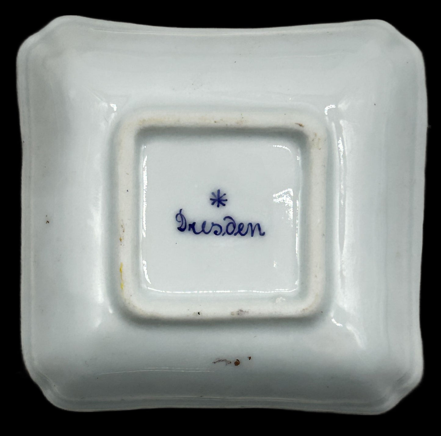 250514-13 Antique Boxed Set of 12 Dresden Quatrefoil Plates