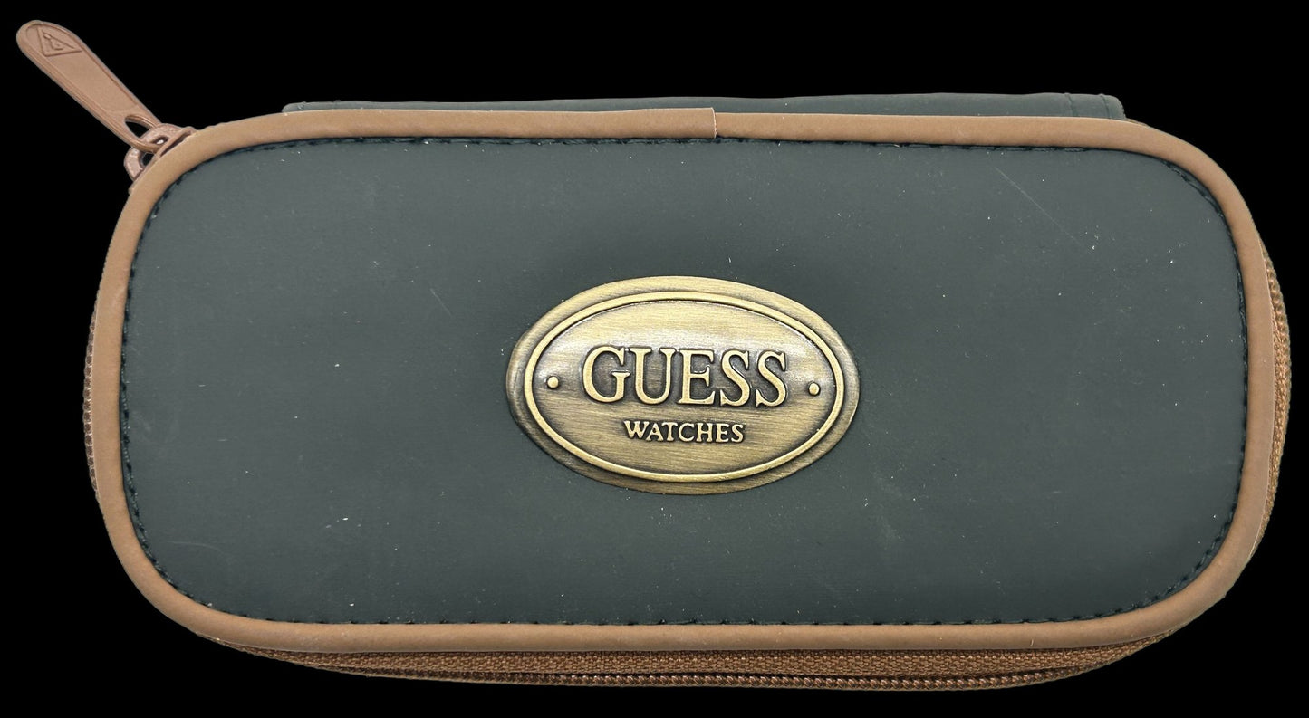 260211-8 Guess Wrist Watch In Soft-Sided Zipper Case