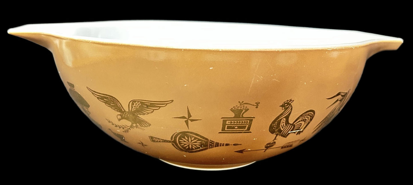 260211-11 Pyrex Early American 4pc Nesting Cinderella Bowl Set