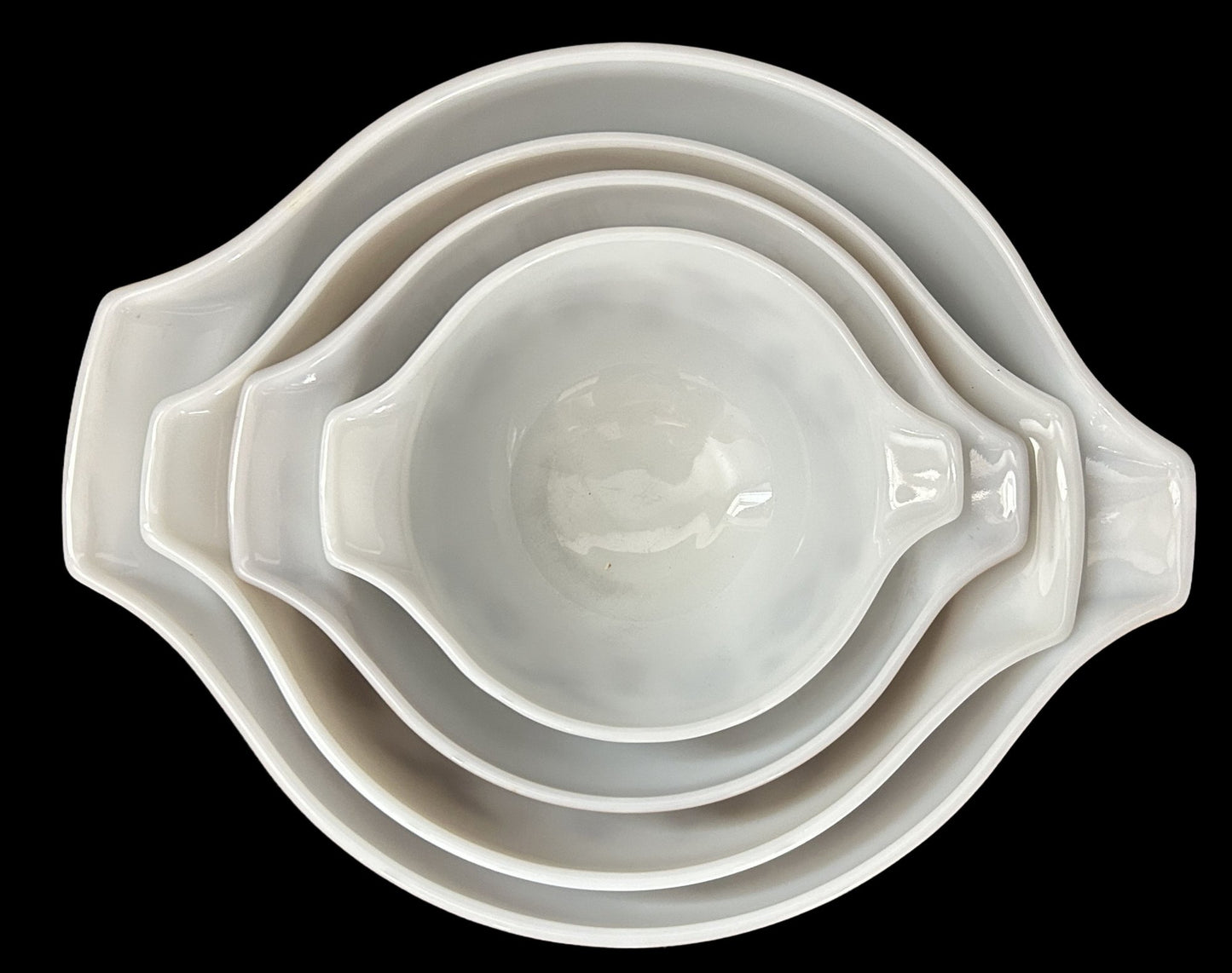 260211-11 Pyrex Early American 4pc Nesting Cinderella Bowl Set