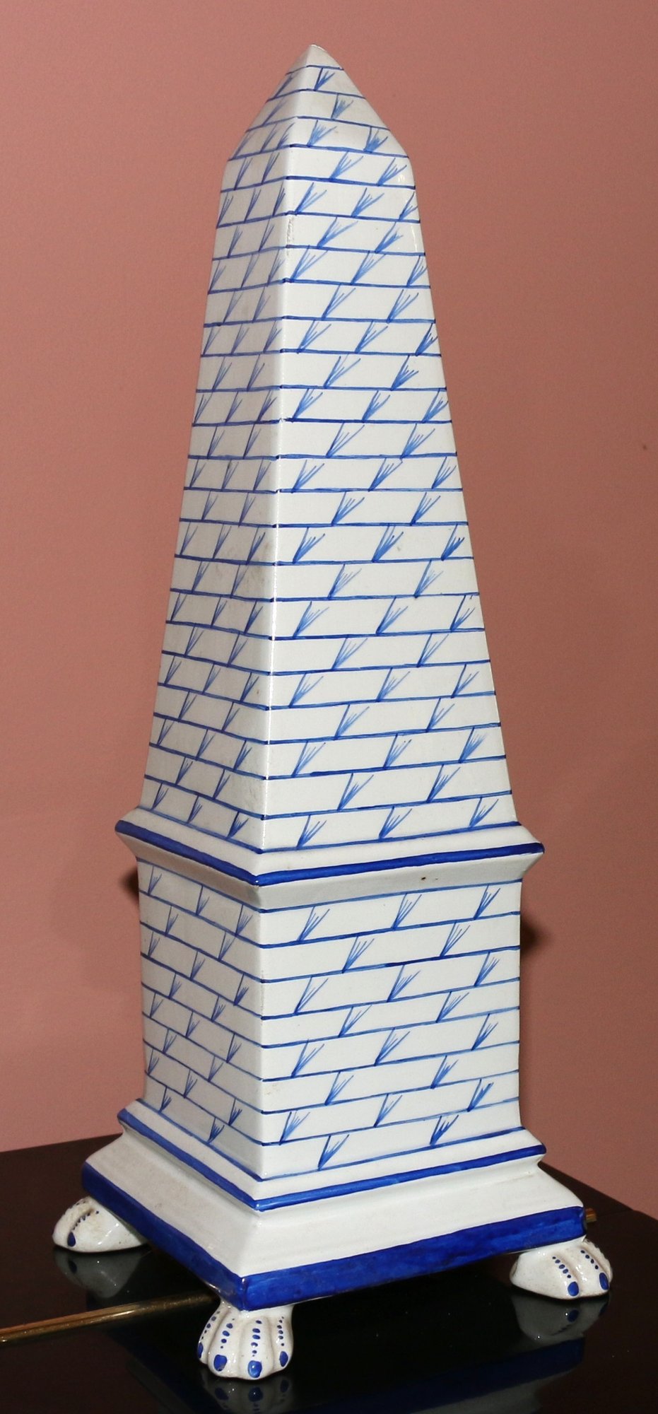 250710-3 Blue & White Porcelain Obelisk